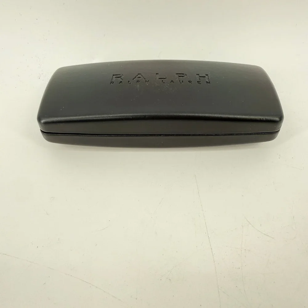 Ralph Ralph‎ Lauren Glasses Case Unisex OS Black Hard Shell with Cleaning Cloth